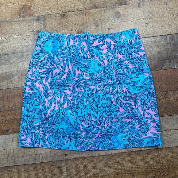 Lilly Pulitzer Blue & Pink Skort size 2 - Picture 1 of 4